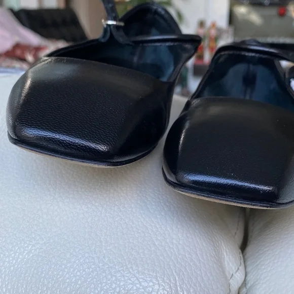Aeyde Uma Black Nappa Leather Mary Jane ballerina flat Shoes - Picture 15 of 16